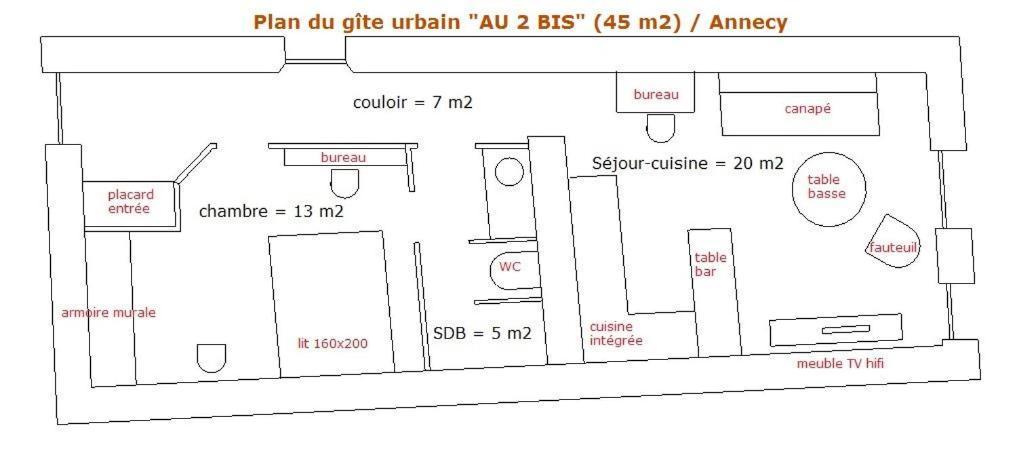Gite Urbain Au 2Bis - Annecy Exterior foto